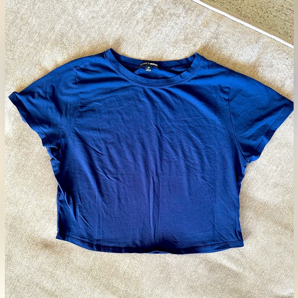 Fashion Nova Casual Blue Women's crop Top